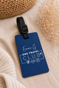 Rectangular personalised luggage tag front