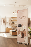 Roll Up Banner Bright Retail Mockup