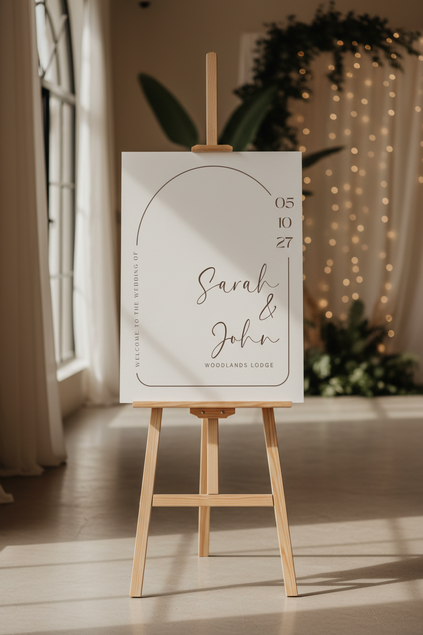 Sarah & John Wedding Sign Mockup