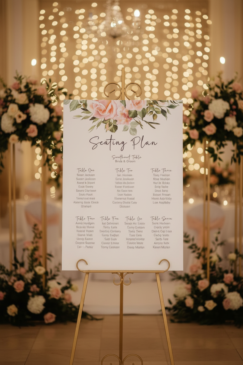 Seating Plan - Blurred Names Portrait 2:3
