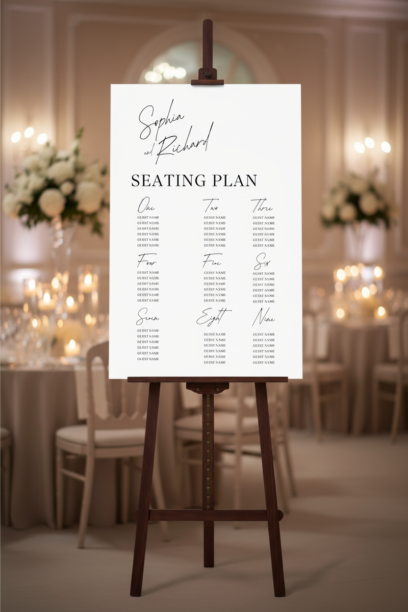 Sophia & Richard Seating Plan Mockup