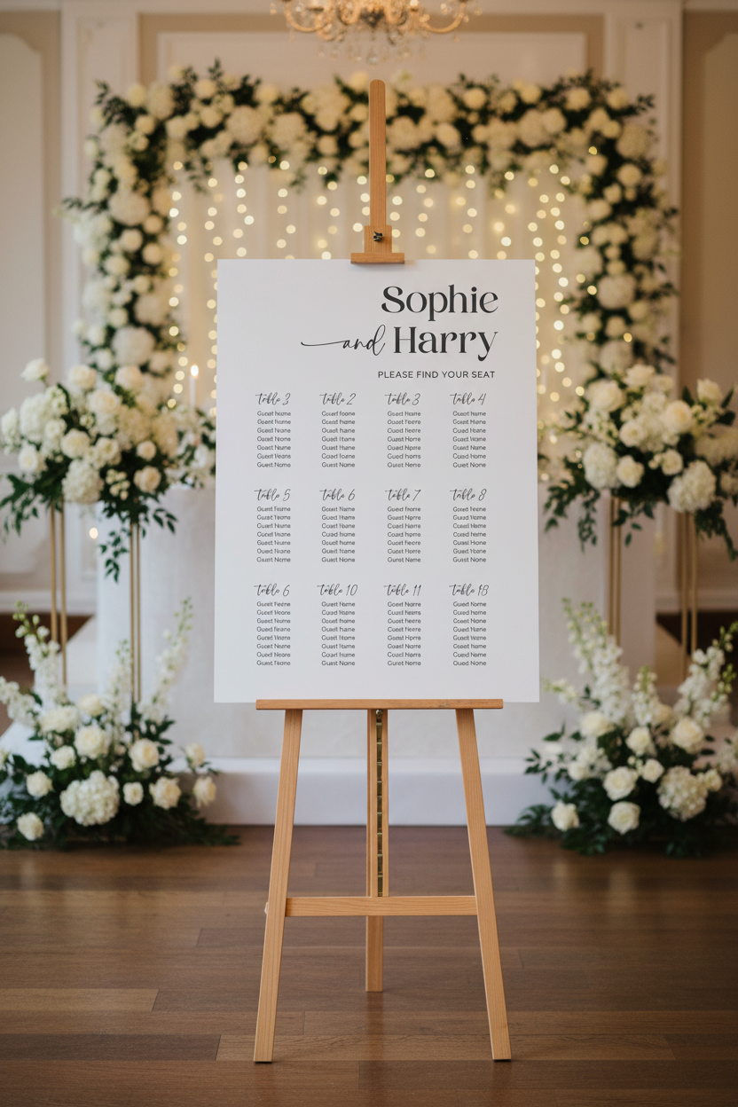 Sophie & Harry Seating Plan Mockup