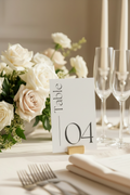 Table Number in Gold Card Holder