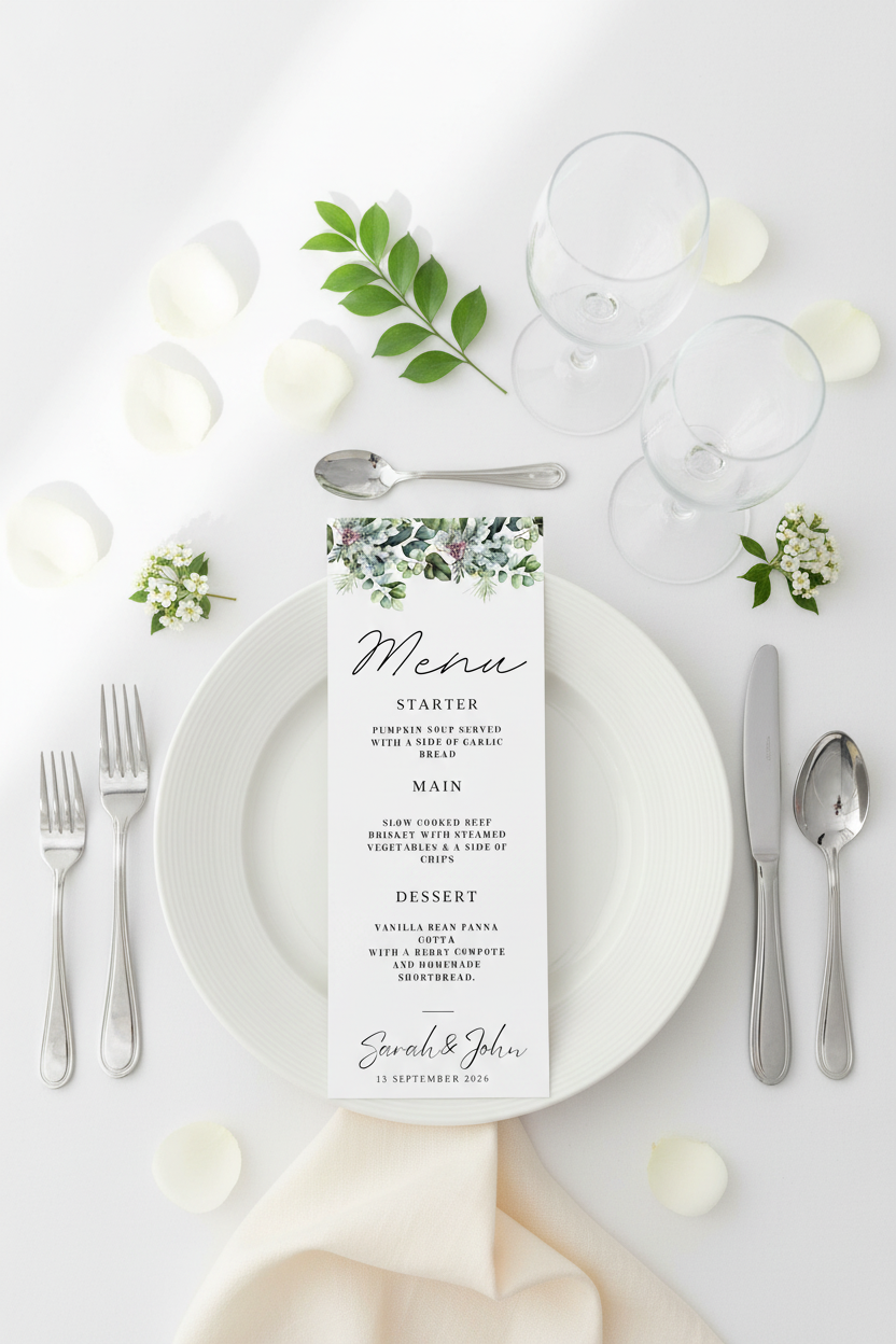 The Menu - Flat Lay Place Setting
