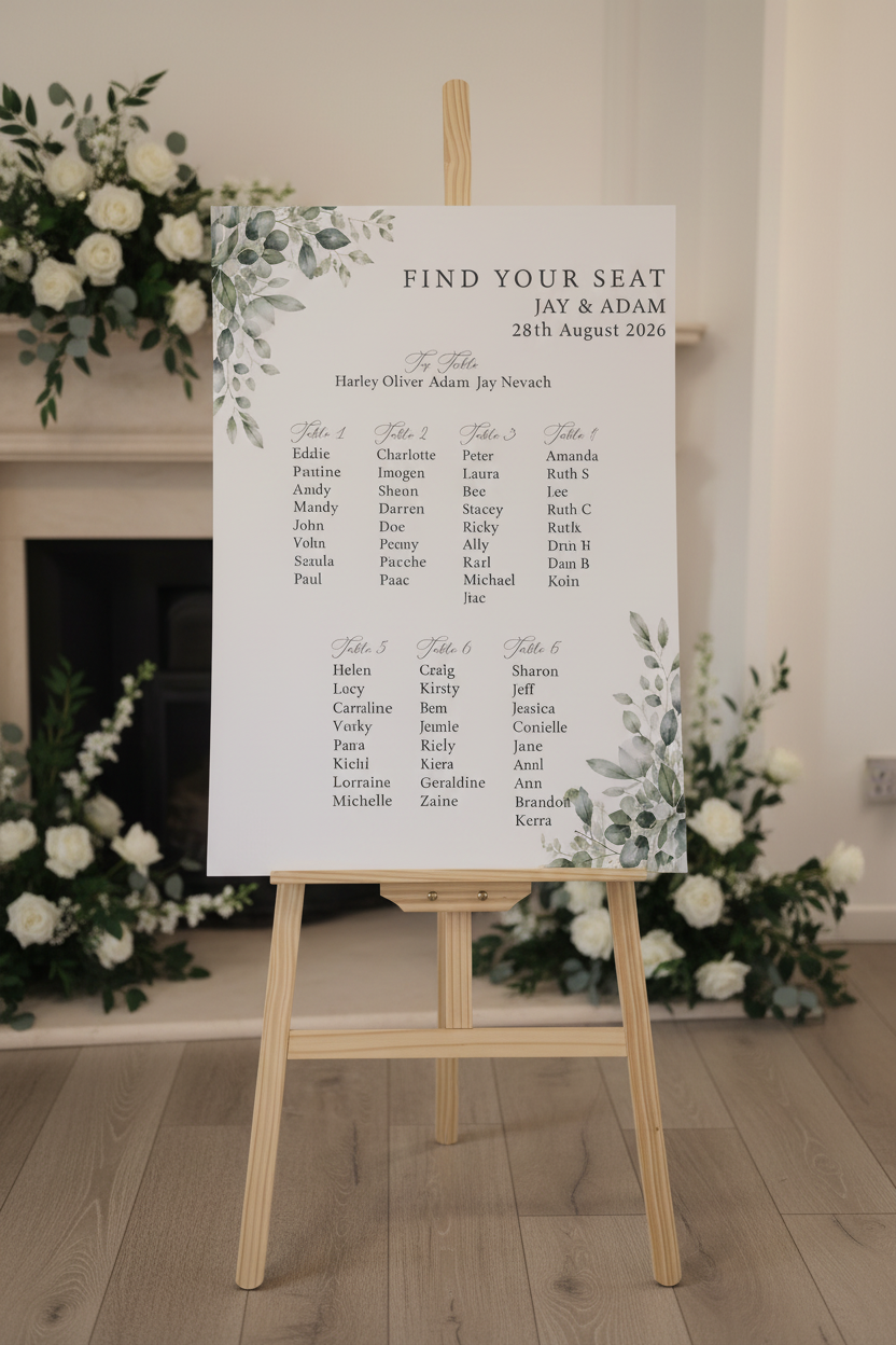 Wedding Seating Chart Lifestyle 2