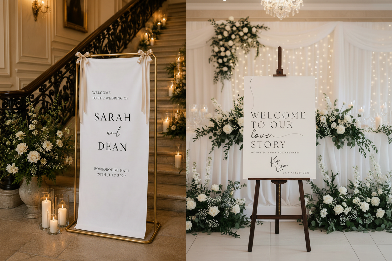 Wedding signage montage hero