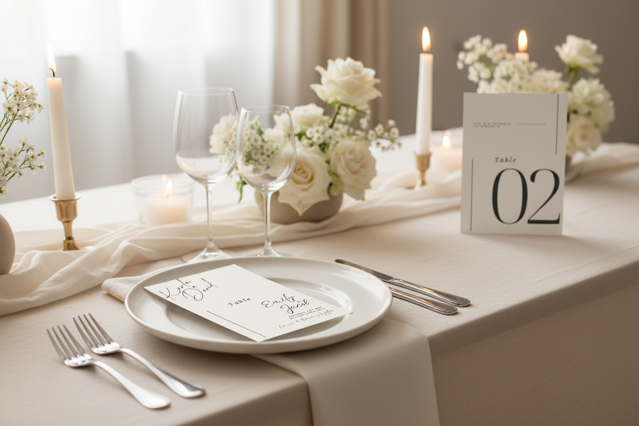Wedding table setting hero