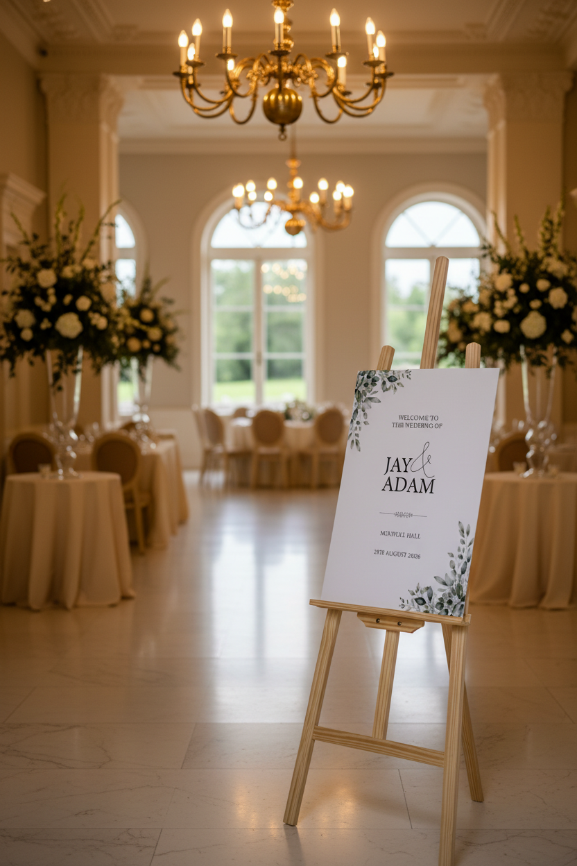 Wedding Welcome Sign Lifestyle