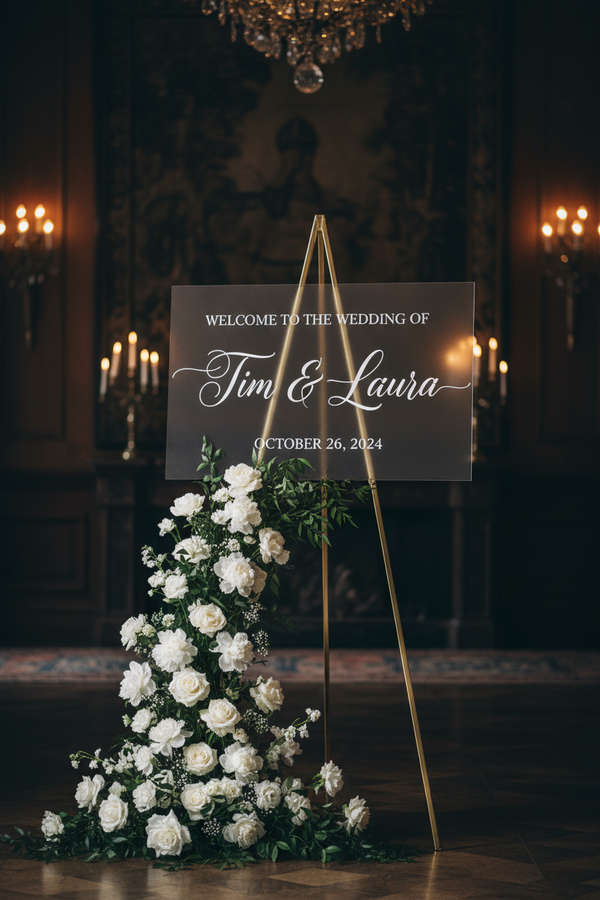 Wedding Welcome Sign - Tim & Laura