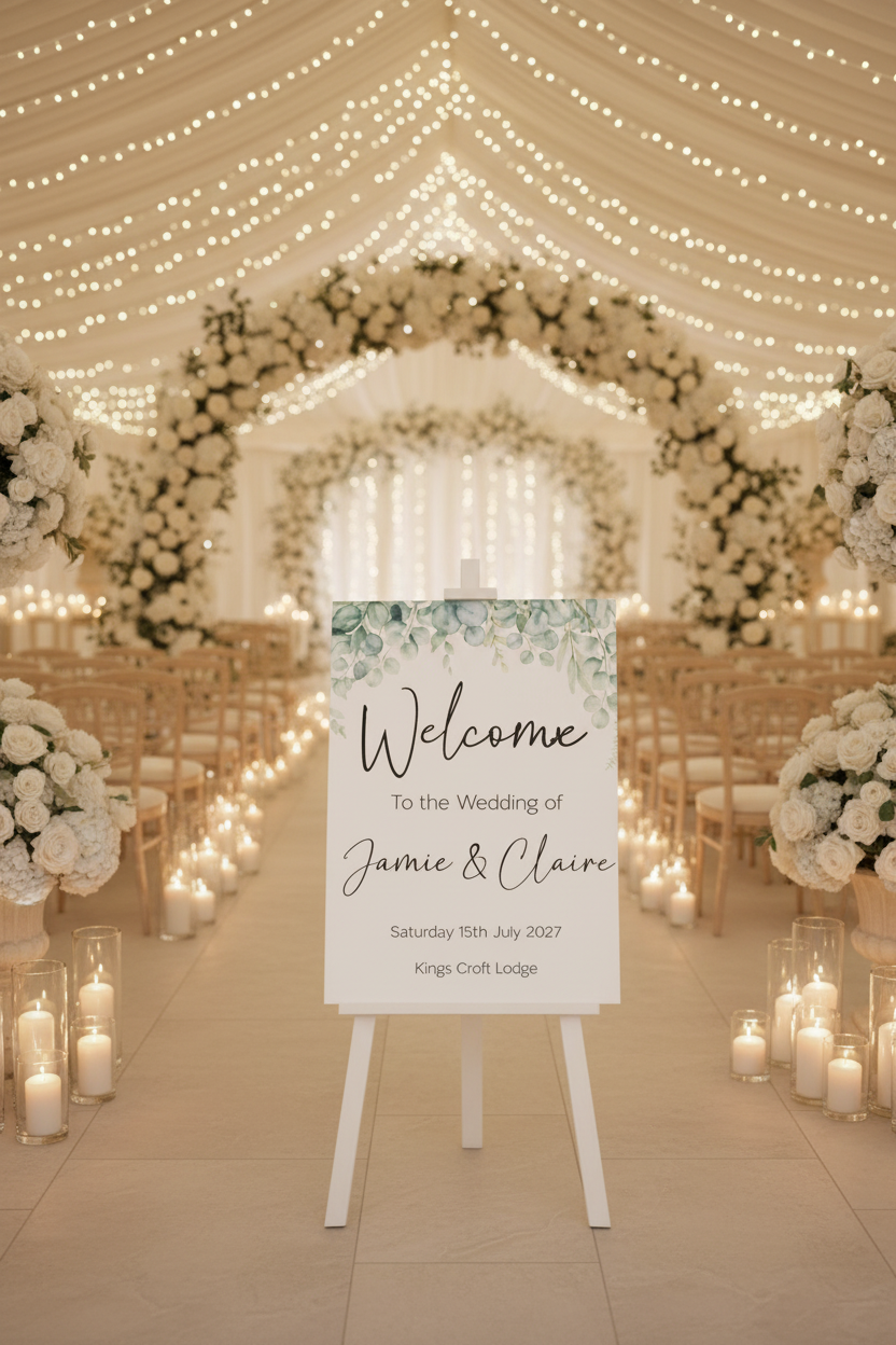 Welcome Board — Marquee