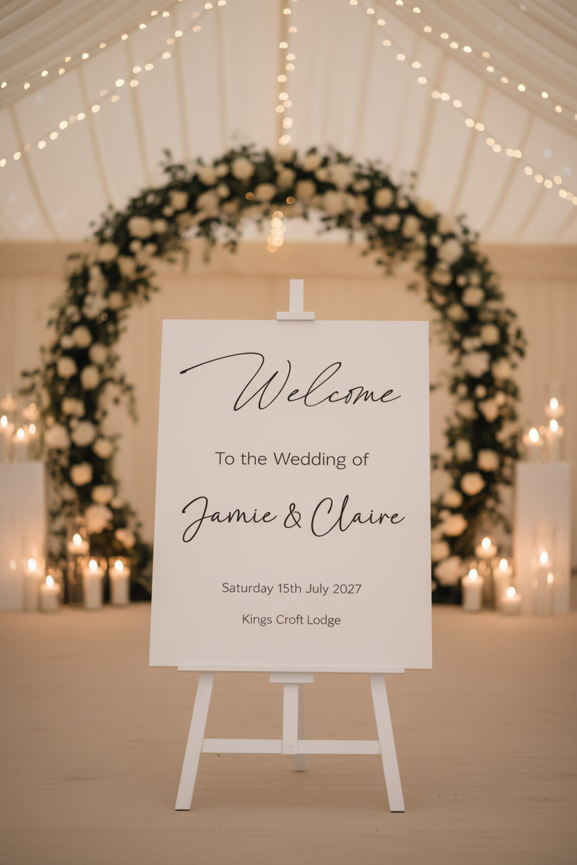 Welcome Board — Marquee