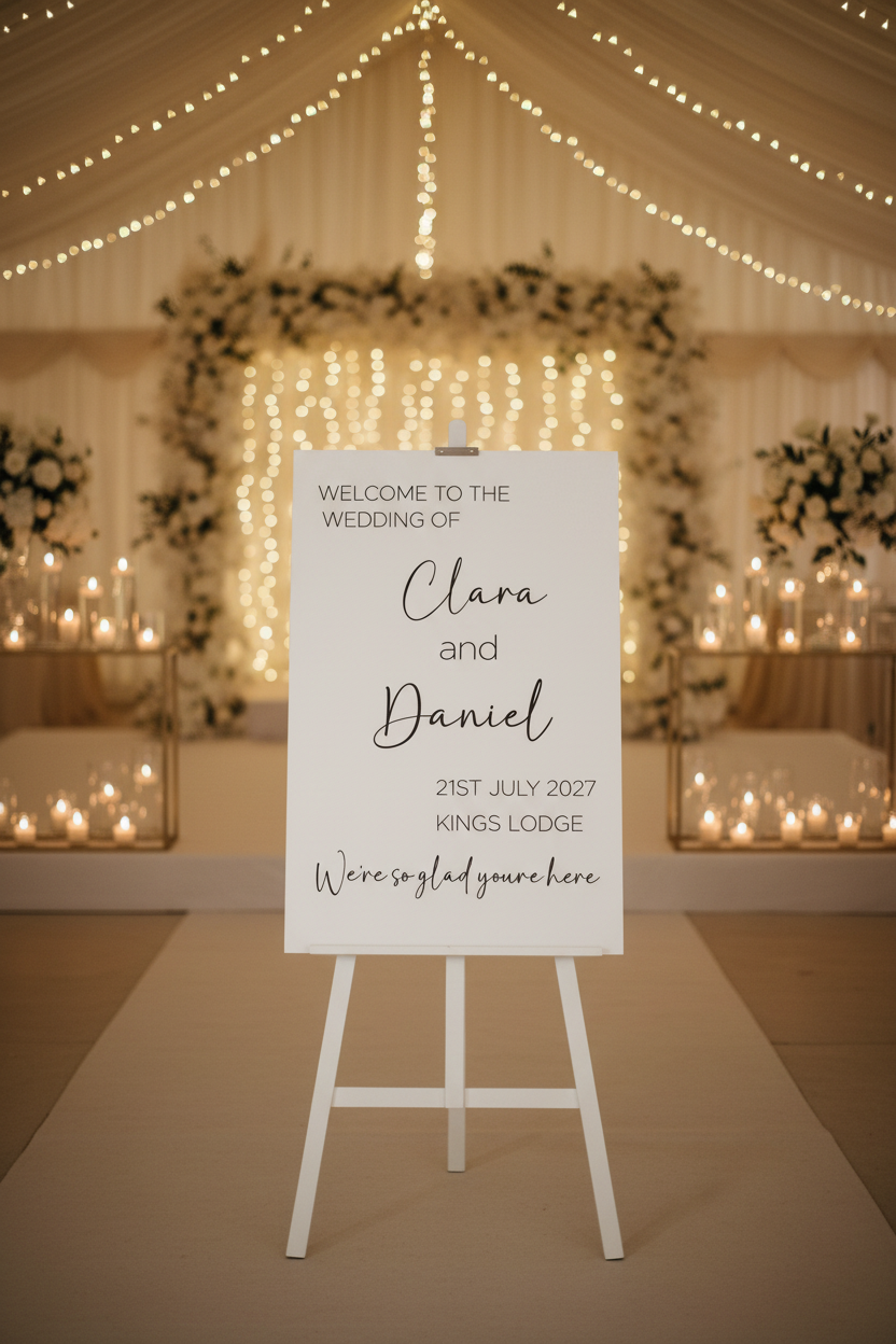 Welcome Board — Marquee