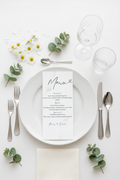 Wildflower Menu - Flat Lay Place Setting